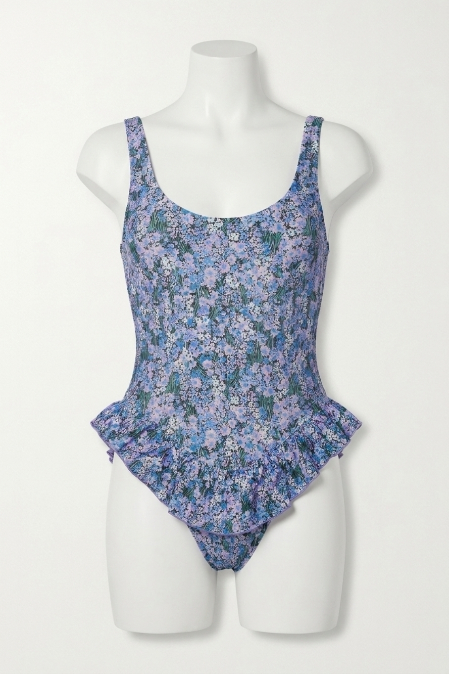 NEW BEACH RIOT willow one piece in ditsy lilac